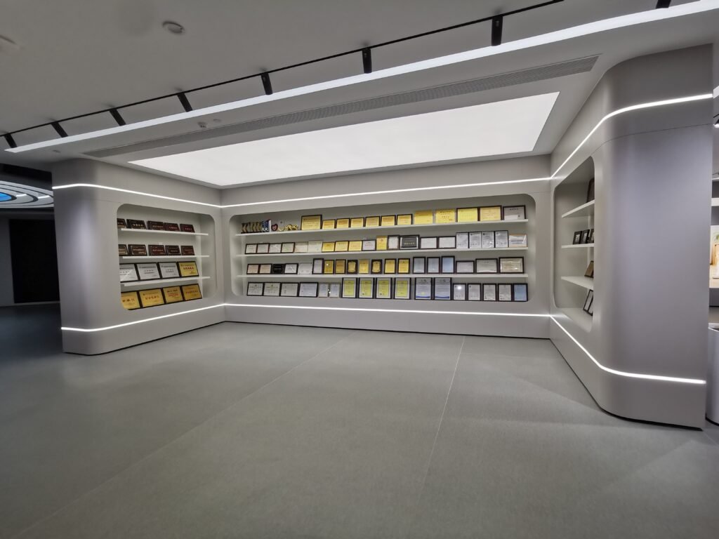 Certificate & honor display showroom for pet care OEM factory